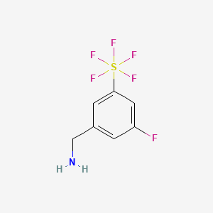 molecular formula C7H7F6NS B1399832 3-Fluoro-5-(pentafluorosulfur)benzylamine CAS No. 1240257-73-1