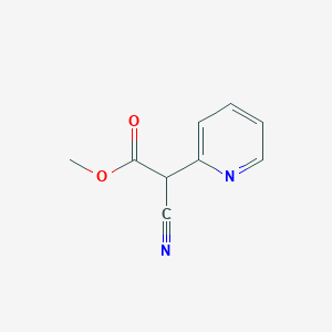 molecular formula C9H8N2O2 B13998329 Methyl 2-cyano-2-pyridin-2-ylacetate CAS No. 22353-56-6