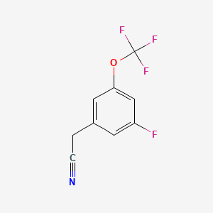 molecular formula C9H5F4NO B1399833 3-Fluoro-5-(trifluoromethoxy)phenylacetonitrile CAS No. 1352999-52-0