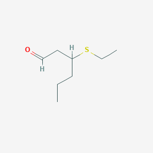 molecular formula C8H16OS B13998334 3-Ethylsulfanylhexanal CAS No. 51755-69-2