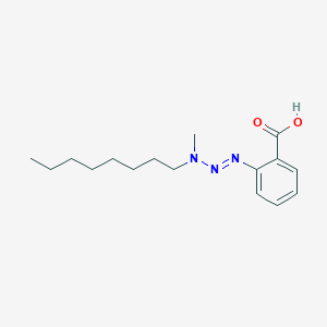 molecular formula C16H25N3O2 B13998350 Benzoic acid, 2-(3-methyl-3-octyl-1-triazenyl)- CAS No. 67227-78-5