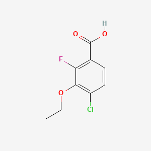 molecular formula C9H8ClFO3 B1399836 4-Chloro-3-ethoxy-2-fluorobenzoic acid CAS No. 1323966-33-1
