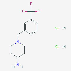 molecular formula C13H19Cl2F3N2 B1399839 1-[3-(Trifluoromethyl)benzyl]piperidin-4-amine dihydrochloride CAS No. 1211512-12-7