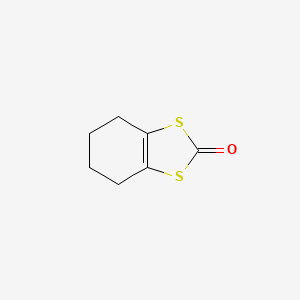 molecular formula C7H8OS2 B13998401 4,5,6,7-Tetrahydro-2H-1,3-benzodithiol-2-one CAS No. 698-41-9