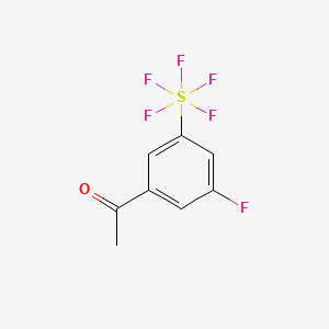 molecular formula C8H6F6OS B1399843 3'-Fluoro-5'-(pentafluorosulfur)acetophenone CAS No. 1240257-57-1