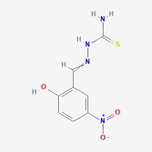 molecular formula C8H8N4O3S B13998461 Hydrazinecarbothioamide, 2-[(2-hydroxy-5-nitrophenyl)methylene]- 