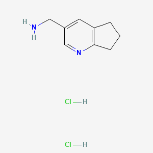 molecular formula C9H14Cl2N2 B1399849 (6,7-Dihydro-5H-cyclopenta[b]pyridin-3-yl)methanamine dihydrochloride CAS No. 115019-53-9