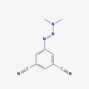 molecular formula C10H9N5 B13998509 5-(3,3-Dimethyl-1-triazeno)isophthalonitrile CAS No. 66974-82-1