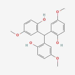 molecular formula C22H22O6 B13998515 2,2',2''-Methanetriyltris(4-methoxyphenol) CAS No. 68643-30-1