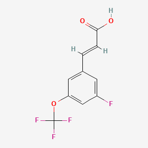molecular formula C10H6F4O3 B1399852 3-Fluoro-5-(trifluoromethoxy)cinnamic acid CAS No. 1353001-72-5