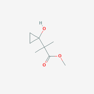 molecular formula C8H14O3 B13998524 Methyl 2-(1-hydroxycyclopropyl)-2-methylpropanoate 