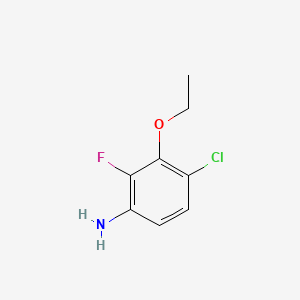 molecular formula C8H9ClFNO B1399853 4-Chloro-3-ethoxy-2-fluoroaniline CAS No. 1323966-31-9
