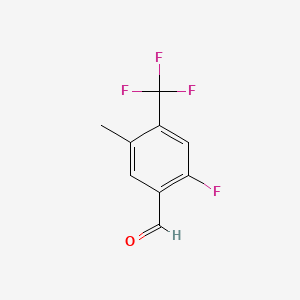 molecular formula C9H6F4O B1399854 2-Fluoro-5-methyl-4-(trifluoromethyl)benzaldehyde CAS No. 1323966-40-0