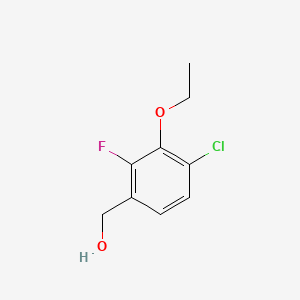 molecular formula C9H10ClFO2 B1399858 4-Chloro-3-ethoxy-2-fluorobenzyl alcohol CAS No. 1323955-60-7