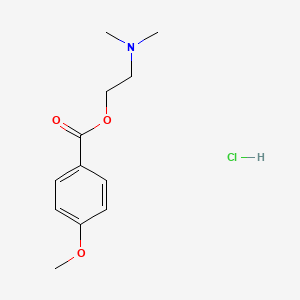molecular formula C12H18ClNO3 B13998604 Benzoic acid, 2-(dimethylamino)ethyl ester, hydrochloride CAS No. 5446-69-5