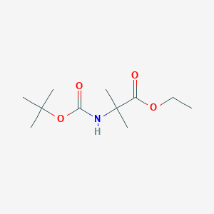 molecular formula C11H21NO4 B13998612 Ethyl 2-((tert-butoxycarbonyl)amino)-2-methylpropanoate 