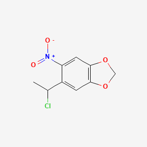 molecular formula C9H8ClNO4 B1399863 5-(1-chloroethyl)-6-nitro-2H-1,3-benzodioxole CAS No. 1308676-67-6