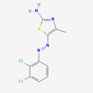 molecular formula C10H8Cl2N4S B13998636 2,3-dichloro-N-[(2-imino-4-methyl-1,3-thiazol-5-ylidene)amino]aniline CAS No. 32320-16-4