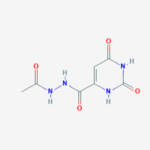 molecular formula C7H8N4O4 B13998653 n'-Acetyl-2,6-dioxo-1,2,3,6-tetrahydropyrimidine-4-carbohydrazide CAS No. 2824-82-0