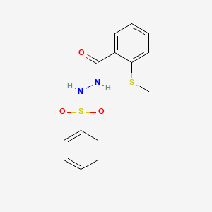 molecular formula C15H16N2O3S2 B13998660 n'-[(4-Methylphenyl)sulfonyl]-2-(methylsulfanyl)benzohydrazide CAS No. 92580-60-4