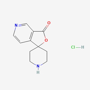 molecular formula C11H13ClN2O2 B1399868 3H-spiro[furo[3,4-c]pyridine-1,4'-piperidin]-3-one hydrochloride CAS No. 475152-33-1