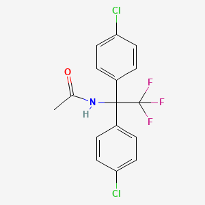 molecular formula C16H12Cl2F3NO B13998686 N-[1,1-bis(4-chlorophenyl)-2,2,2-trifluoroethyl]acetamide CAS No. 2247-71-4