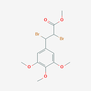 molecular formula C13H16Br2O5 B13998702 Methyl 2,3-dibromo-3-(3,4,5-trimethoxyphenyl)propanoate CAS No. 92020-64-9