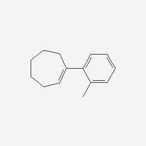 molecular formula C14H18 B13998715 1-(2-Methylphenyl)cycloheptene CAS No. 92377-84-9
