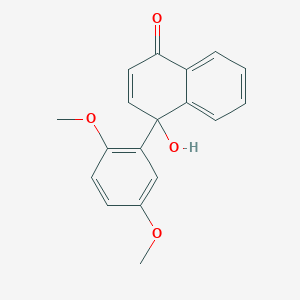 molecular formula C18H16O4 B13998734 4-(2,5-Dimethoxyphenyl)-4-hydroxynaphthalen-1(4H)-one CAS No. 84159-86-4