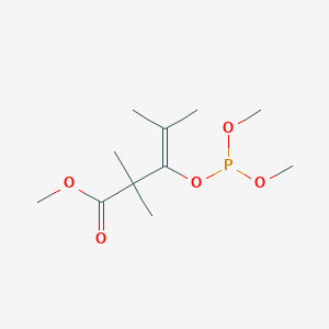 molecular formula C11H21O5P B13998736 Methyl 3-dimethoxyphosphanyloxy-2,2,4-trimethylpent-3-enoate CAS No. 14261-54-2