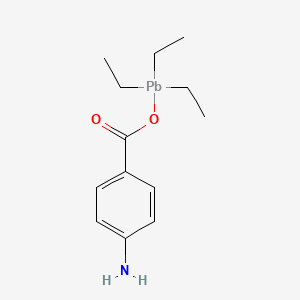 molecular formula C13H21NO2Pb B13998749 Plumbane, (p-aminobenzoyloxy)triethyl- CAS No. 73928-17-3