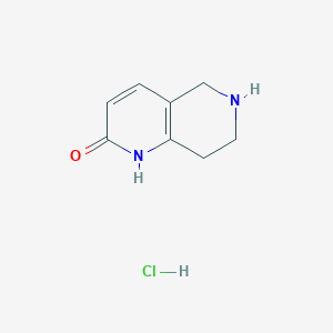 molecular formula C8H11ClN2O B1399876 5,6,7,8-tetrahydro-1,6-naphthyridin-2(1H)-one hydrochloride CAS No. 1211505-91-7