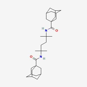 molecular formula C30H48N2O2 B13998774 N,N'-(2,5-Dimethylhexane-2,5-diyl)di(tricyclo[3.3.1.1~3,7~]decane-1-carboxamide) CAS No. 86583-10-0
