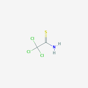 molecular formula C2H2Cl3NS B13998795 2,2,2-Trichloroethanethioamide CAS No. 73392-38-8