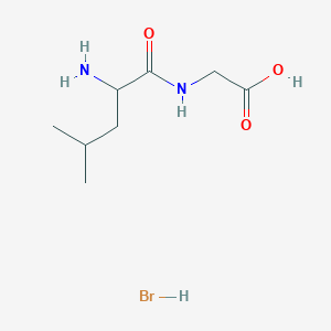 molecular formula C8H17BrN2O3 B13998812 2-[(2-Amino-4-methyl-pentanoyl)amino]acetic acid CAS No. 17563-63-2