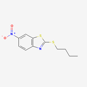 molecular formula C11H12N2O2S2 B13998824 2-Butylsulfanyl-6-nitro-1,3-benzothiazole CAS No. 66904-34-5