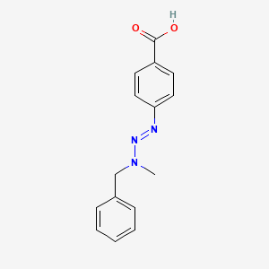 molecular formula C15H15N3O2 B13998848 p-(3-Benzyl-3-methyl-1-triazeno)benzoic acid CAS No. 65587-38-4