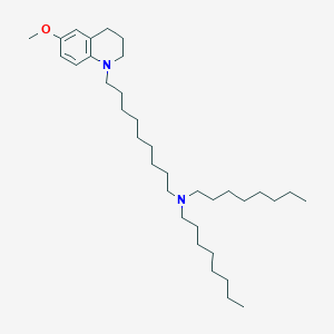 molecular formula C35H64N2O B13998853 1(2H)-Quinolinenonanamine, 3,4-dihydro-6-methoxy-N,N-dioctyl- CAS No. 5429-99-2