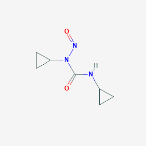 molecular formula C7H11N3O2 B13998856 1,3-Dicyclopropyl-1-nitrosourea CAS No. 80413-75-8