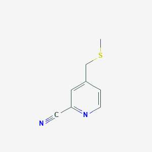 molecular formula C8H8N2S B1399887 4-((Methylthio)methyl)picolinonitrile CAS No. 1340305-46-5