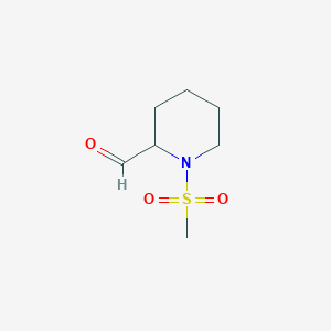 molecular formula C7H13NO3S B1399888 1-(Methylsulfonyl)piperidine-2-carbaldehyde CAS No. 1340078-62-7