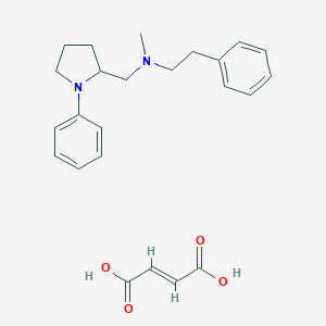 molecular formula C24H30N2O4 B139989 (-)-N-Methyl-1-phenyl-N-(2-phenylethyl)-2-pyrrolidinemethanamine CAS No. 142469-80-5