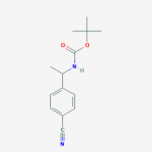 molecular formula C14H18N2O2 B1399892 tert-Butyl 1-(4-cyanophenyl)ethylcarbamate CAS No. 1149727-73-0