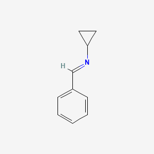 molecular formula C10H11N B13998926 N-benzylidenecyclopropylamine CAS No. 3187-77-7