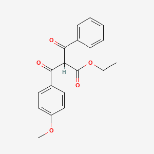 molecular formula C19H18O5 B13998933 Ethyl 2-benzoyl-3-(4-methoxyphenyl)-3-oxopropanoate CAS No. 20365-00-8