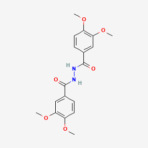 molecular formula C18H20N2O6 B13998940 N'-(3,4-dimethoxybenzoyl)-3,4-dimethoxybenzohydrazide CAS No. 80592-68-3