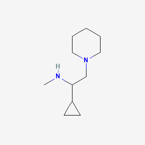 molecular formula C11H22N2 B1399895 (1-Cyclopropyl-2-piperidin-1-ylethyl)methylamine CAS No. 1342479-17-7