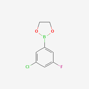 molecular formula C8H7BClFO2 B13998957 2-(3-Chloro-5-fluorophenyl)-1,3,2-dioxaborolane CAS No. 718641-97-5