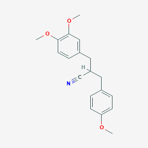 molecular formula C19H21NO3 B13998983 Benzenepropanenitrile, 3,4-dimethoxy-a-[(4-methoxyphenyl)methyl]- CAS No. 6951-74-2