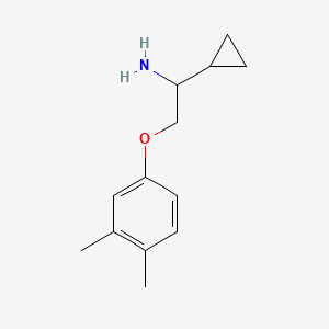 molecular formula C13H19NO B1399899 [1-Cyclopropyl-2-(3,4-dimethylphenoxy)ethyl]amine CAS No. 1341558-33-5